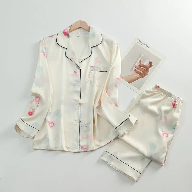 Women's Satin Pajama Set FondueHaven