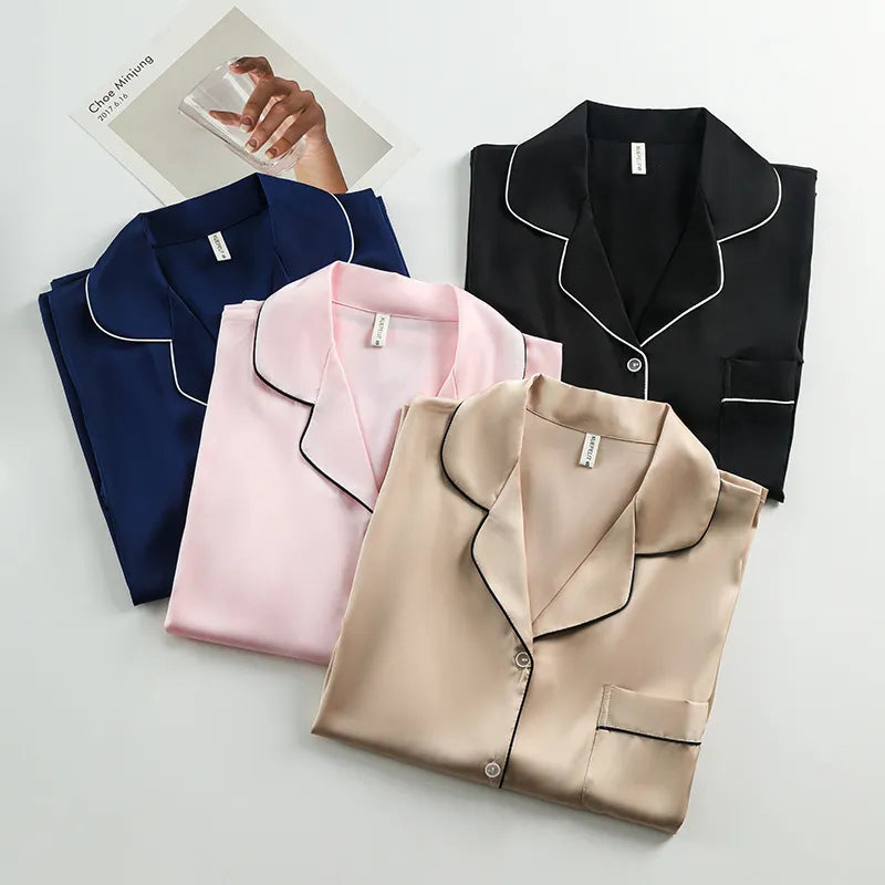 Women's Satin Pajama Set FondueHaven