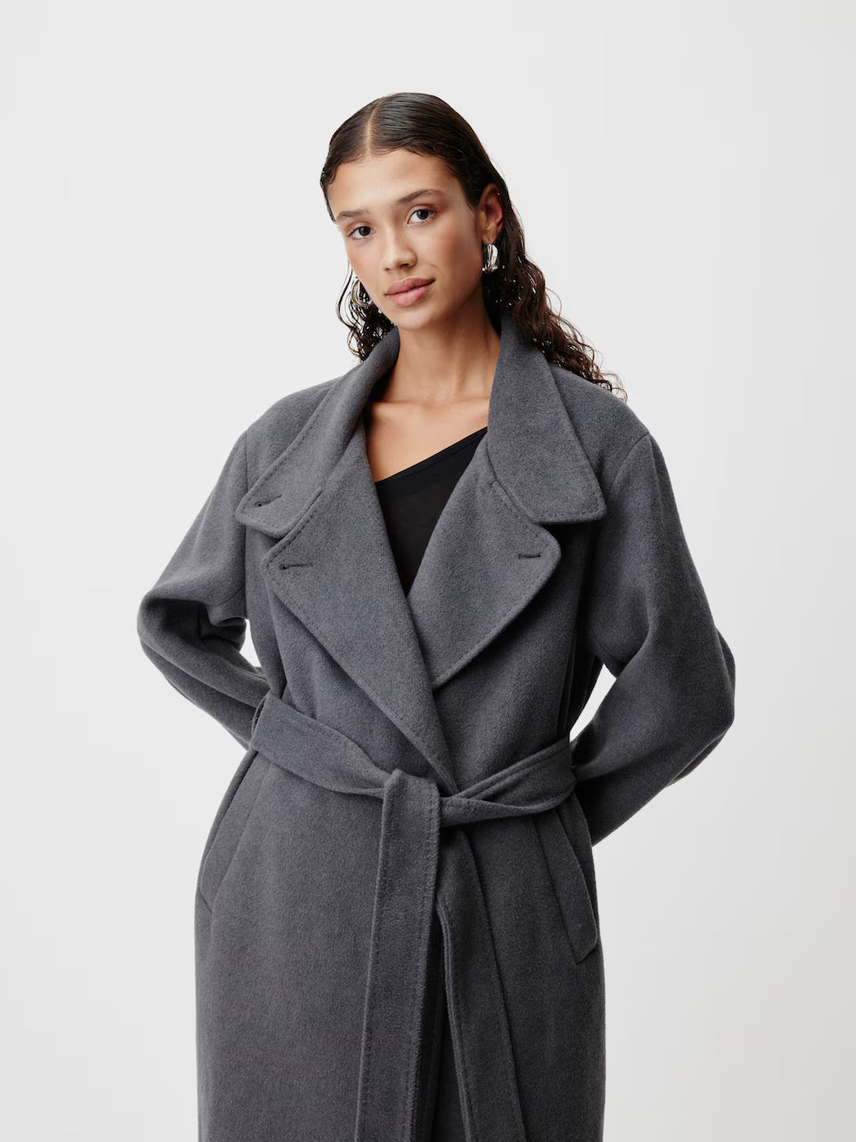 Long Belted Trench Coat