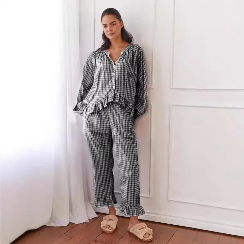 Gingham Berry Pyjama Set FondueHaven