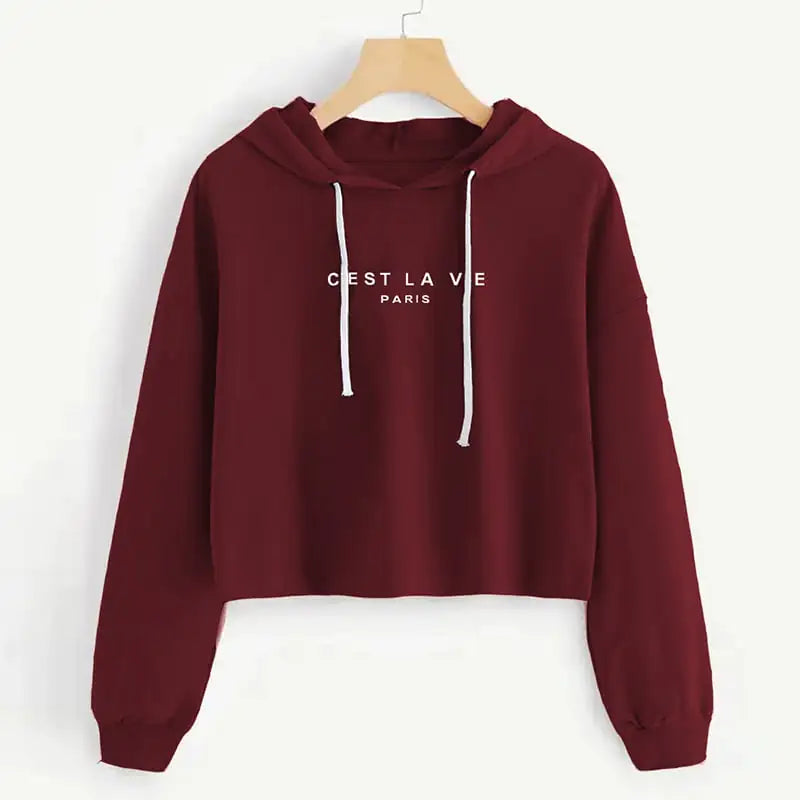 Hooded Printed Sweatshirt for Women FondueHaven